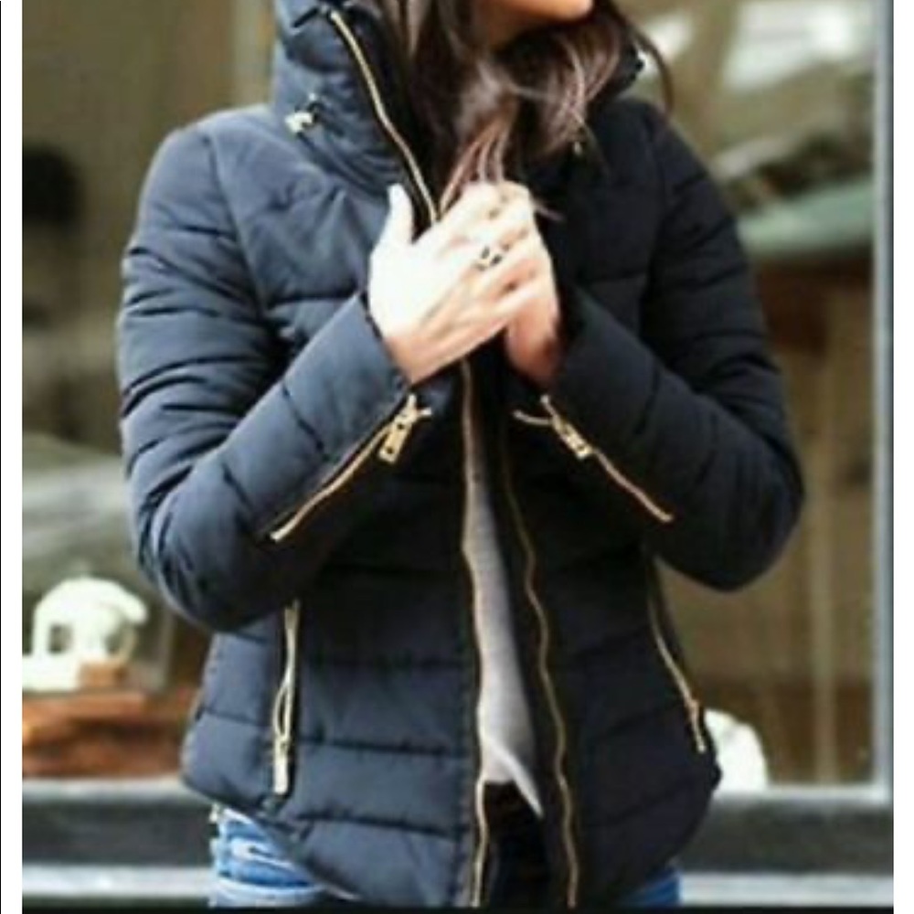 Zara Blogger Babe Faux Fur Collar Winter Coat